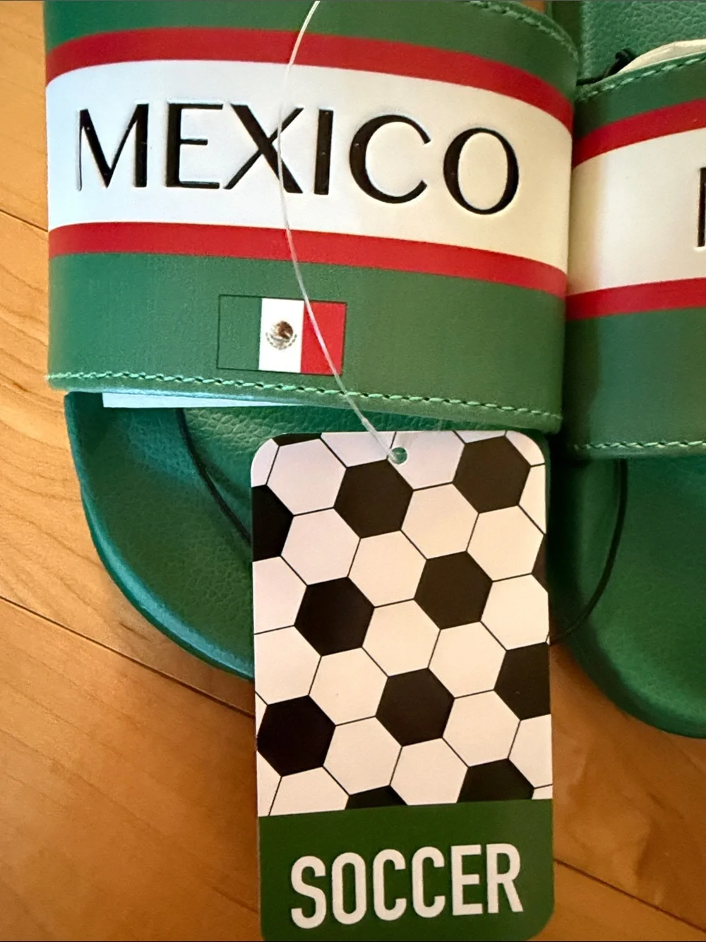 Kids soccer fan slides Mexico Size 2/3